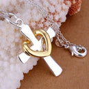 Fashion Chic Charm Women Ladies Cross Heart Pendant Chain Necklace Fine ï¼W