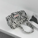 Fashion Animal Zebra Printed Clutches Purse Travel Street Underarm Shoulder Bags