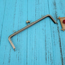 25cm Embossing Square Metal Purse Frame Handle for Clutch Bag Accessories
