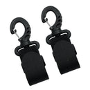 2pcs Nylon Kayak Canoe Paddle Clip Holder Keeper for Boat Fishing Raft Black