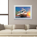 5D DIY Full Drill Diamond Painting Sailboat Cross Stitch Embroidery Craft