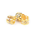 10Pcs Braiding Hair Rings Dreadlock Marley Braids Beads Clips Cuffs Rhinestone Z