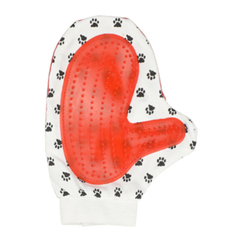 Pet Dog Cleaning Gloves Cat Dogs Bathing Massage Gloves Red