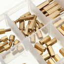 300Pcs M3 Brass Hex Column Standoff Support Spacer Screw Nut Assortment Kit