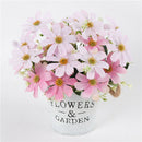 Artificial Silk  Flower Bouquet 5 Stems 10 Heads, 33cm/12.99''-Pink