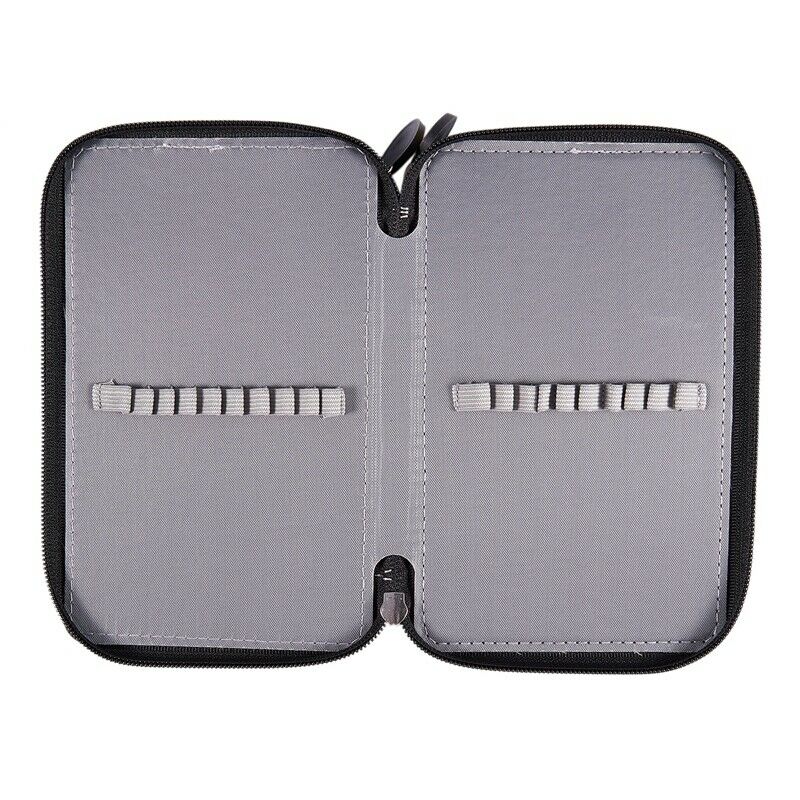 Student Pen Pencil Case 3 Layer Oxford Brush Holder Makeup Pouch Storage Ba P2F7