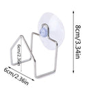 1pc Stainless Steel Suction Cup Drain Rack Cloth Shelf Dish Sponge Holder Ra^SE