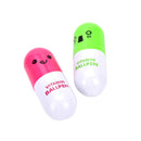 Smiling Face Pill Shape Ballpoint Pen Cute Cartoon Favor Retractable Ball Pe Gw