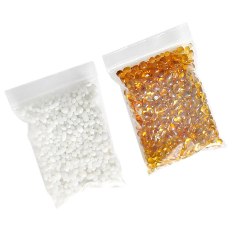 2x Aquarium Pebbles Gravel Stones Substrate Underwater Craft White & Yellow