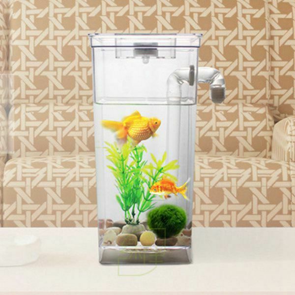 LED Mini Fish Tank Aquarium Self Cleaning Fish Tank Bowl Convenient Desk Aq
