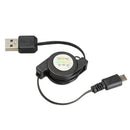 5pcs Micro USB to USB 2.0 Retractable Data Sync Charger Charging Cable Wire