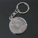 Stylish 50 Year Calendar Key Chain Keyring Keyfob Metal Alloy Ring Compass OZ