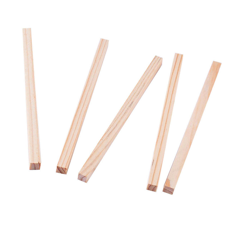 5pcs 5x5x250mm Square Pine Wood Stick Strip Craft Airplane Boat Models DIY