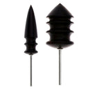 2Pcs Wooden Leather Craft Edge Burnisher Polished Grind Slicker Pointed Head