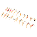 40x HO Gauge Painted 1:100 Peoples Miniatures Swimmer Set Layout Diorama