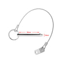 316 Grade Stainless Steel Quick Release Pin w/ 240mm Lanyard for Marine, Kayak,