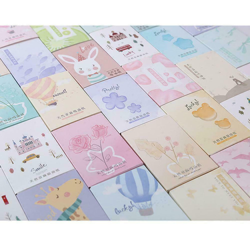 New 50x Tissue Papers Makeup Cleansing Oil Absorbing Paper Face Facial Clea M0J5