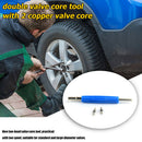 2pcs Valve Cores with 2 Way Valve Core Remover Car Air Conditioning Repair A