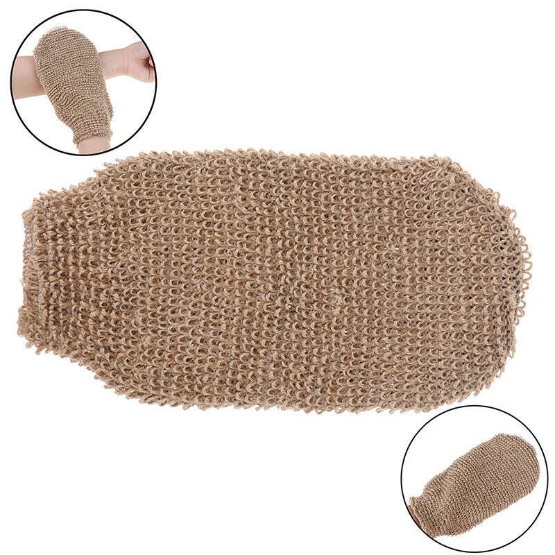 Natural Fiber Bath Exfoliating Glove Scrubber Washcloths Bathing Glove Mass Kw