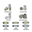14Pcs LED Interior Package Kit For T10 36mm Map Dome License Plate Lights  JC!E