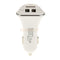 White Universal Fast 5.2 Amp Triple USB Ports Adapter Car Charger with Led