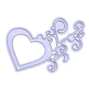 2pcs Heart Flowers DIY Metal Cutting Dies Crafts Stencil Embossing Decor
