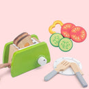 7pcs Wooden Kitchenware Pretend Play Gift for Children Kids Girls for Toddler