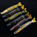 Good Jointed Fishing Bait Lure Swimbait Bass Pike Life Like Minnow Musky  OZ