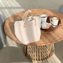 Women Plush Handbags Casual Totes Female Single Shoulder Bags Top Handbag