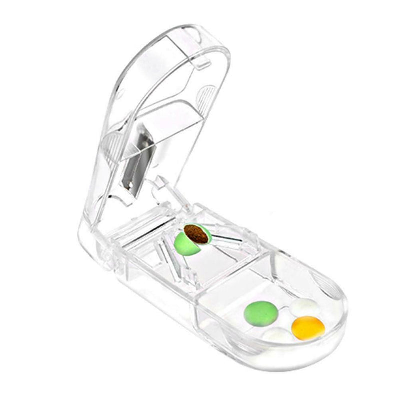 Handy Drug Box Pill Case Cutter Box Tablet Cutter Splitter Medicine Holder