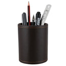 Faux Leather Pen Pot Pen/Pencil/Mobile Phone /Desk Supplies Organizer- Brow