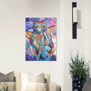 Diy 5D Special Shaped Diamond Painting Colorful Cat Diamond Embroidery Rhin F4G2