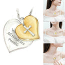 Fashion Heart Shaped Cross Pendant Necklace For Couple Love Jewelry Gift K4 Y7A9