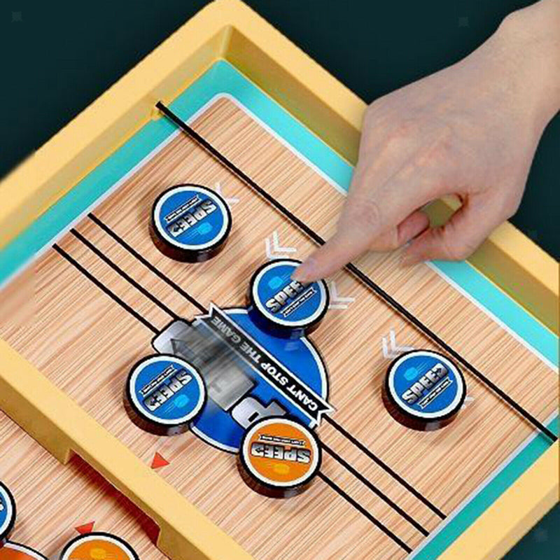 Wooden Fast Sling Puck Game Winner Chess Toys Desktop Battle for Kids Adults