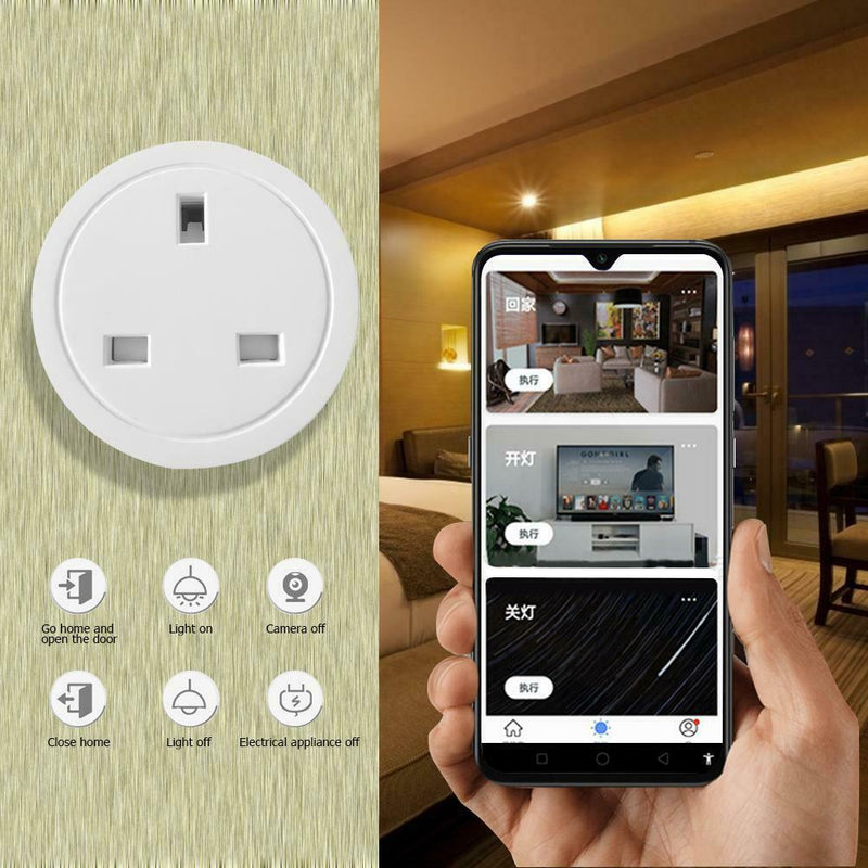 WiFi Smart Socket UK Plug Wireless Remote Socket Adapter APP Remote Control