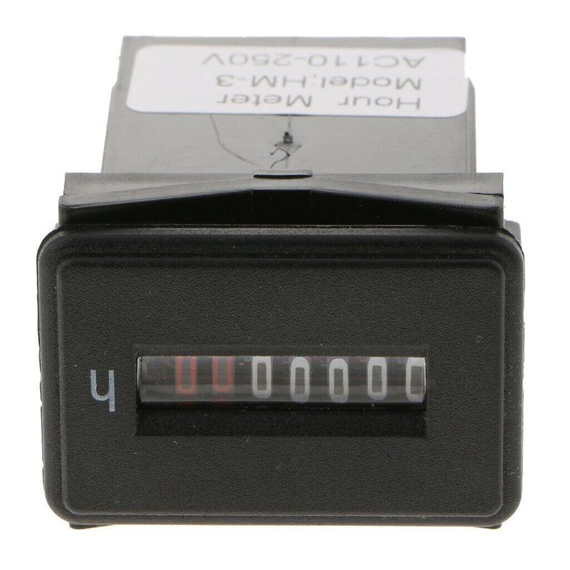 Mechanical Hour Meter Gauge Professional Engine Hourmeter AC110-250V for Boat