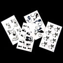 10X Small Black Cat Waterproof Temporary Tattoos Body Arts Flash Tattoo Stick`US