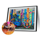 5D DIY Full Round Drill Diamond Painting Color Bicycle Cross Stitch Kit