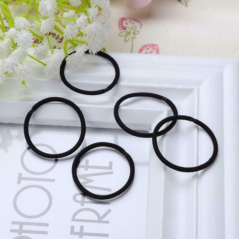 10pcs/Pack Cute Girls Ponytail Hair Holder Elastic Rubber Band Set (Black) A