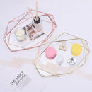 Nordic Style Glass Copper Geometry Hexagon Storage Basket Boxes Simplicity  Z2V7