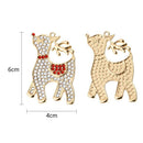 DIY Full Drill Diamond Painting Keychain Elk Key Ring Necklace Pendant Gift