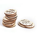 50PCS Natural Wooden Cute Easter Egg Spacers Handmake Show Party Crafting Dec BX