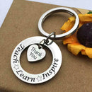 Teacher Jewelry Thank You Teachers Necklace Gifts Charm Heart Love New Pend O3L2