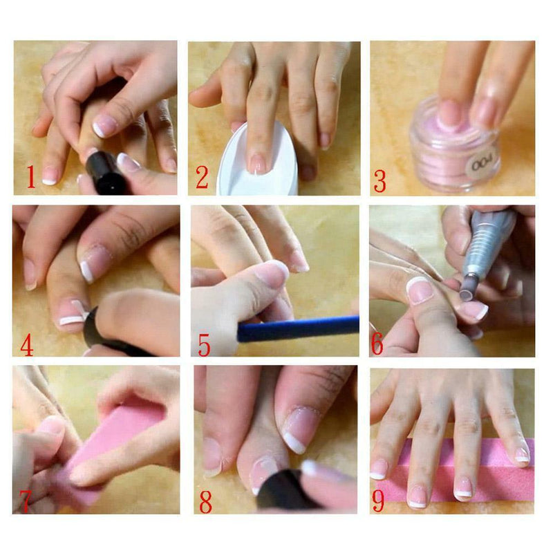 Nail Art Container Storage Box French Dipping Acrylic Powder  Manicure 2019