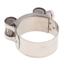 2x Motorcycle Exhaust Clamp / Clip / Bracket / Banjo Stainless Steel 36-39mm