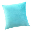 Home Geometric Soft Velvet Throw Pillow Case Sofa Cushion 60cm Blue