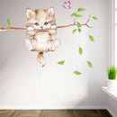 Cat butterfly tree branch wall stickers kids room home decoration wall decals3C
