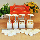 4pcs/set Moon Cakes Mooncake Mould DIY Baking Hand Pressure Pastry Mold