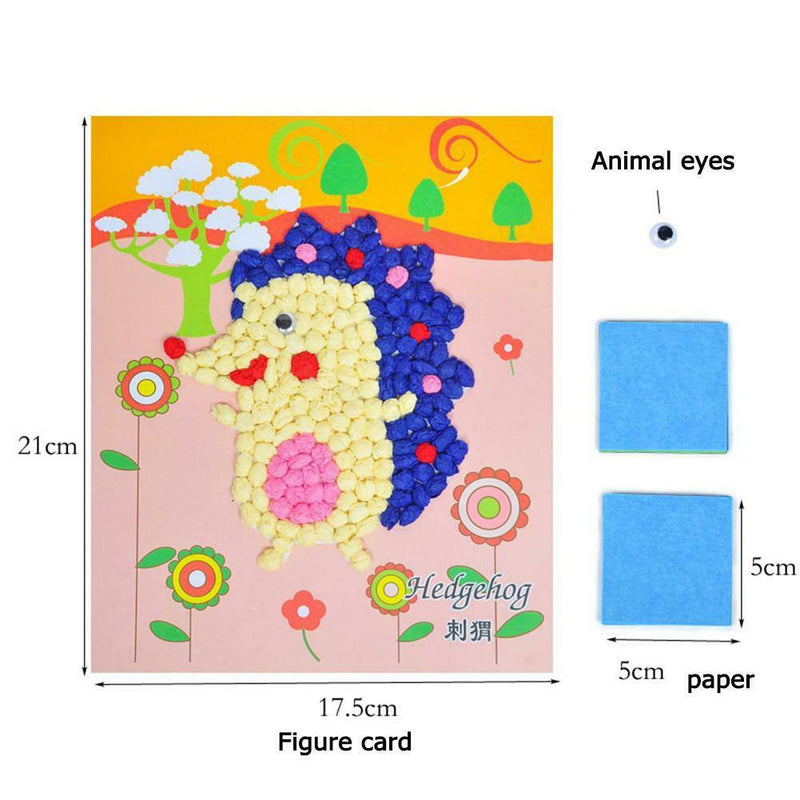 DIY Handmade Paper Rubbing Painting Animals Paper Stickers Children Toys