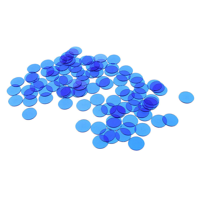 500Pcs Professional Bingo Game Chips Counting Bingo Chips Plastic Blue